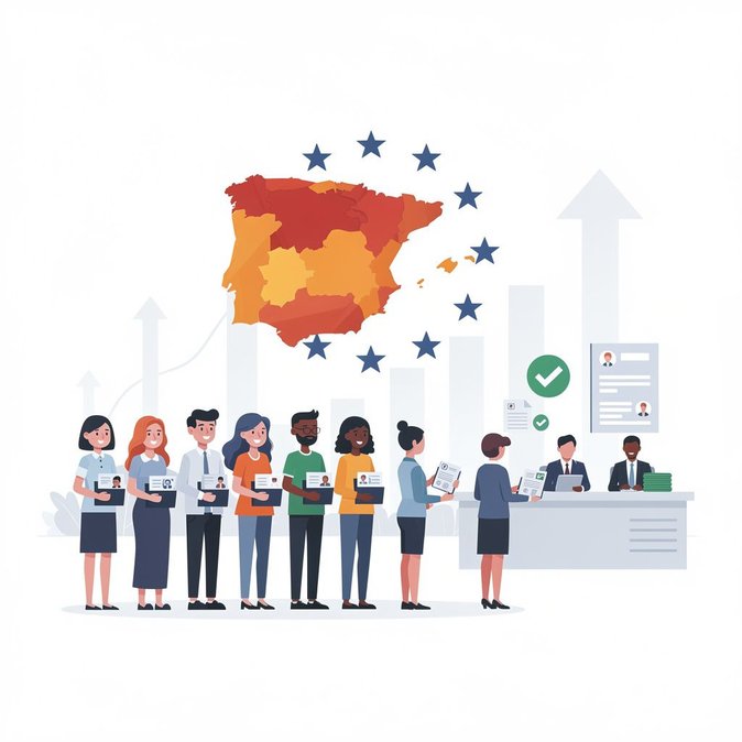 La campagne exceptionnelle de régularisation en Espagne atteint 900 000 demandes à deux semaines de la date limite