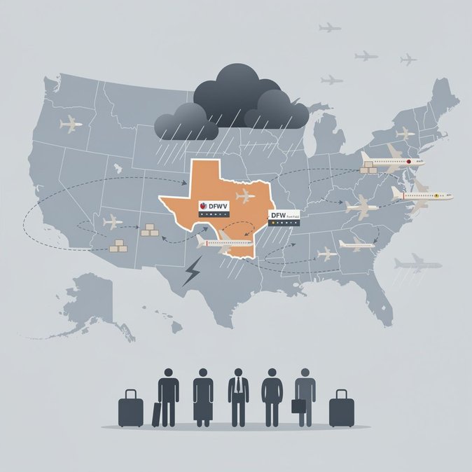 Deuxième jour d'interruptions au sol de la FAA : plus de 900 retards de vols aux aéroports de Dallas-Fort Worth