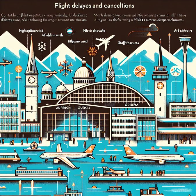 Swiss Airports Hit by 356 Flight Disruptions in a Single Day
