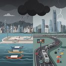 黑色暴雨袭港，端午节前夕香港停摆，跨境往返内地受阻