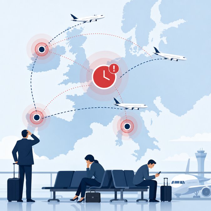 Europe-wide wave of 1,800 flight delays ripples into Ireland