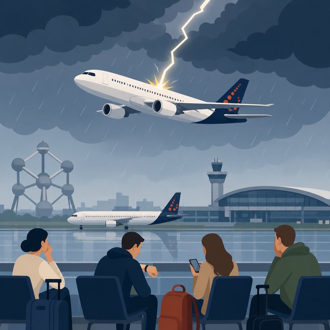 Lightning Strike Forces Brussels Airlines Jet Back to Zaventem, Minor Ripple Delays Across Network