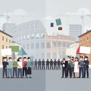 Marchas enfrentadas por la migración en Roma reflejan el debate polarizado sobre la política migratoria