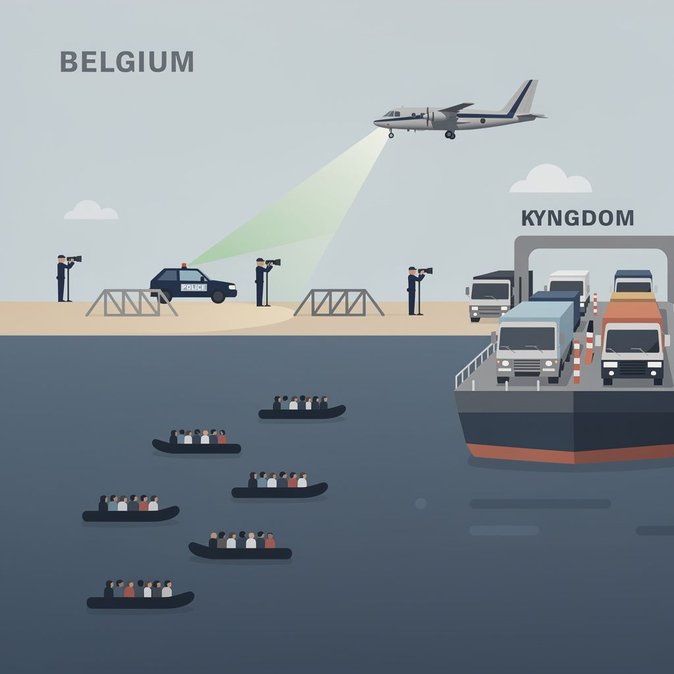 La Belgique devient un nouveau point de départ pour les traversées de migrants vers la Manche