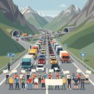Protest Blocks Tyrol’s Fernpass Route; Hundreds of Vehicles Halted as Citizens Demand Rethink of €500 Million Expansion Plan