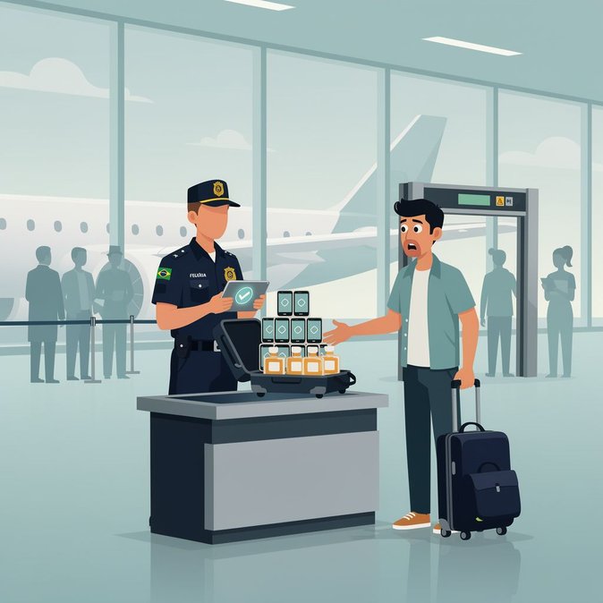 Smuggling crackdown at Foz do Iguaçu airport nets passenger with undeclared electronics
