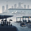 Tormenta de lluvia ámbar provoca retrasos en vuelos y trastornos en el transporte en toda Hong Kong