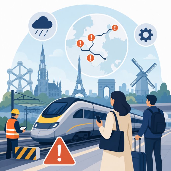 Eurostar issues real-time alert: network-wide delays hit Brussels-bound services on 18 May