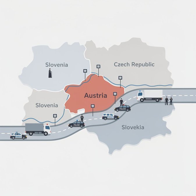 Austria Amplía los Controles en las Fronteras Internas de Schengen por Tres Meses Más