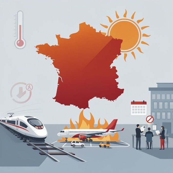 Hottest Day Ever Recorded in France Triggers Transport Slow-Downs and Consular Alerts