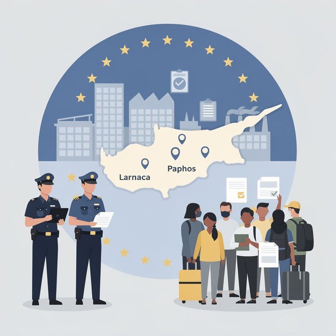 Cyprus police detain 52 undocumented migrants in coordinated workplace raids