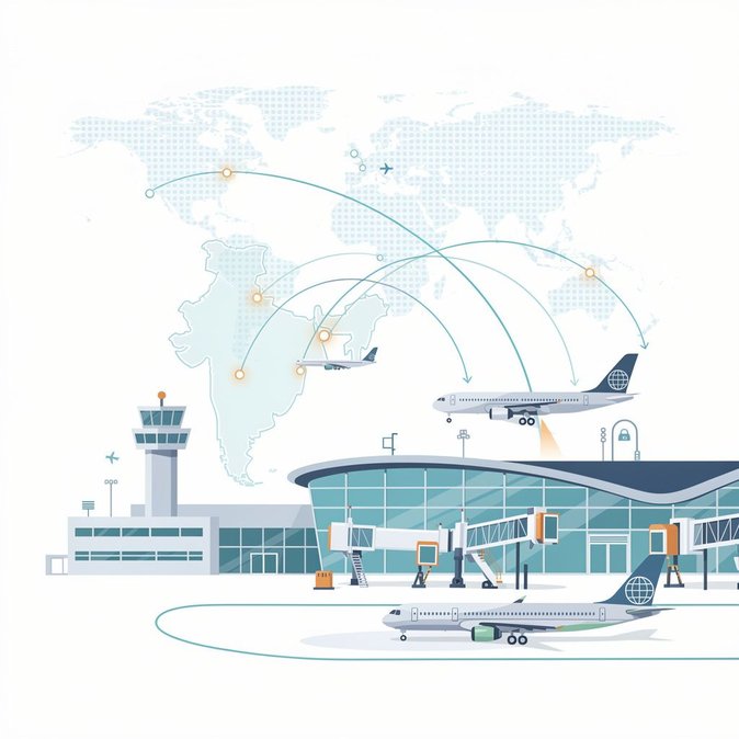 India presenta un modelo internacional de vuelos en sistema de concentrador y radio para agilizar aduanas e inmigración
