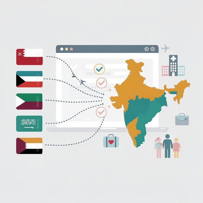 India Waives e-Visa Fees for Citizens of Six Gulf States From 5 August