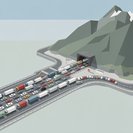Cola de cinco kilómetros en el portal sur de Gotthard detiene el tráfico hacia el norte