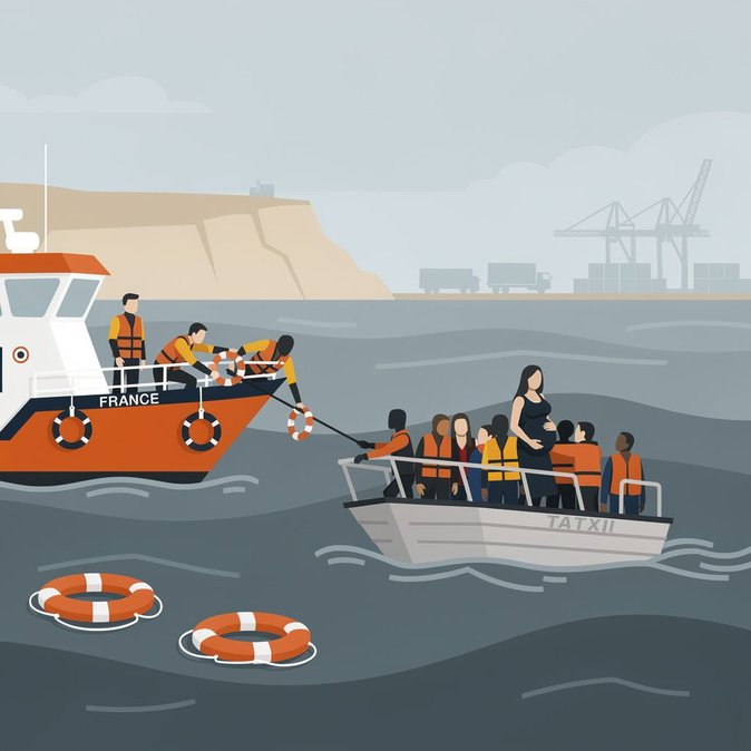 French rescue teams save migrants after failed taxi-boat Channel attempt at Hardelot