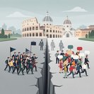 Roma dividida por manifestaciones enfrentadas mientras el Parlamento se prepara para debatir el proyecto de ley de ‘remigración’