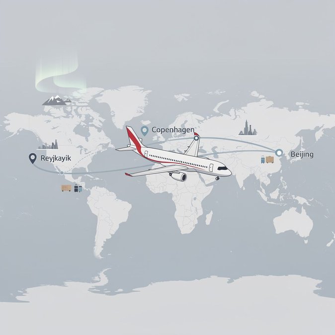 شركة الخطوط الجوية الصينية تطلق خدمة بين بكين وكوبنهاغن ورييكيافيك، وتفتتح أول رابط جوي مباشر بين الصين وآيسلندا
