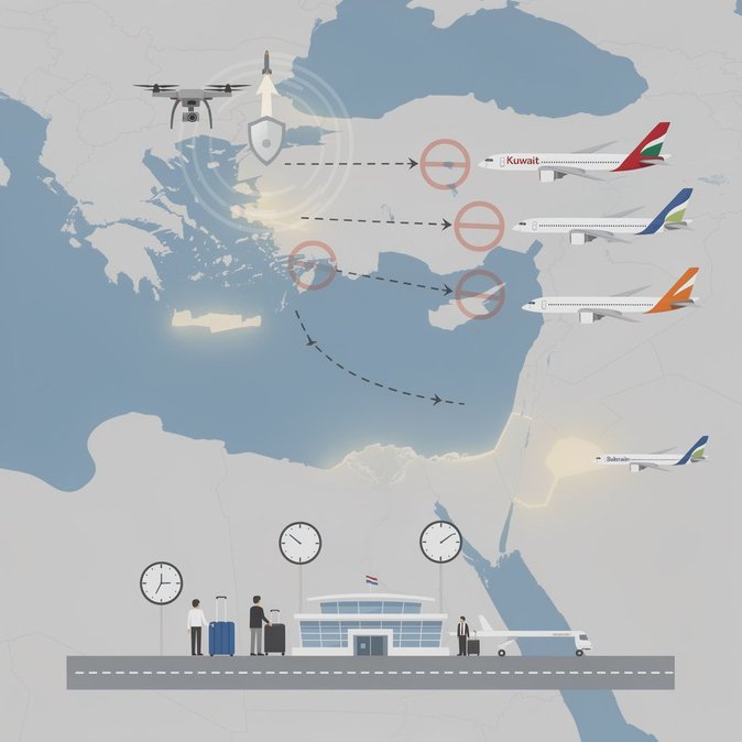 UAE airports operational but Kuwait & Bahrain routes slashed amid drone scare