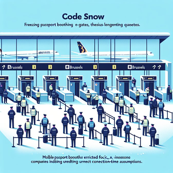 ‘Code Snow’ introduces mobile passport booths and longer queues at Brussels Airport