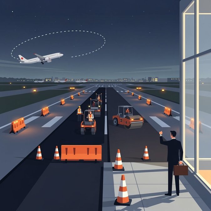 Travaux de nuit sur la piste de l’aéroport de Varsovie-Modlin jusqu’en septembre ; les vols ne sont pas impactés mais le couvre-feu est renforcé