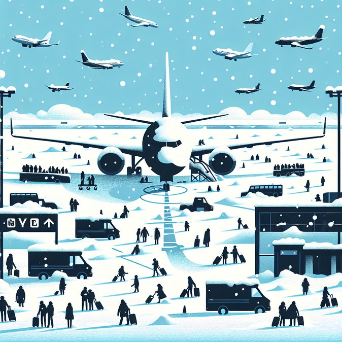 Snow Chaos at Munich Airport Forces 500 Passengers to Spend the Night on Board