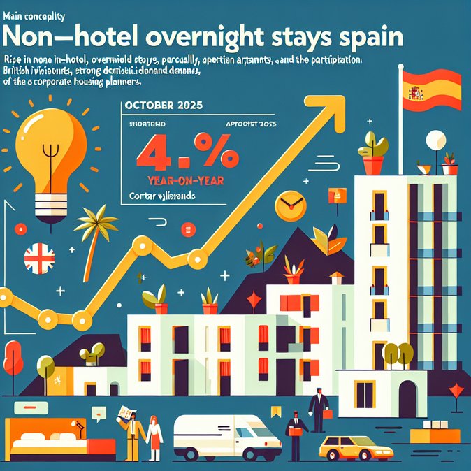 Spain’s Non-Hotel Tourist Nights Up 4.3 % in October; British Arrivals Drive Growth