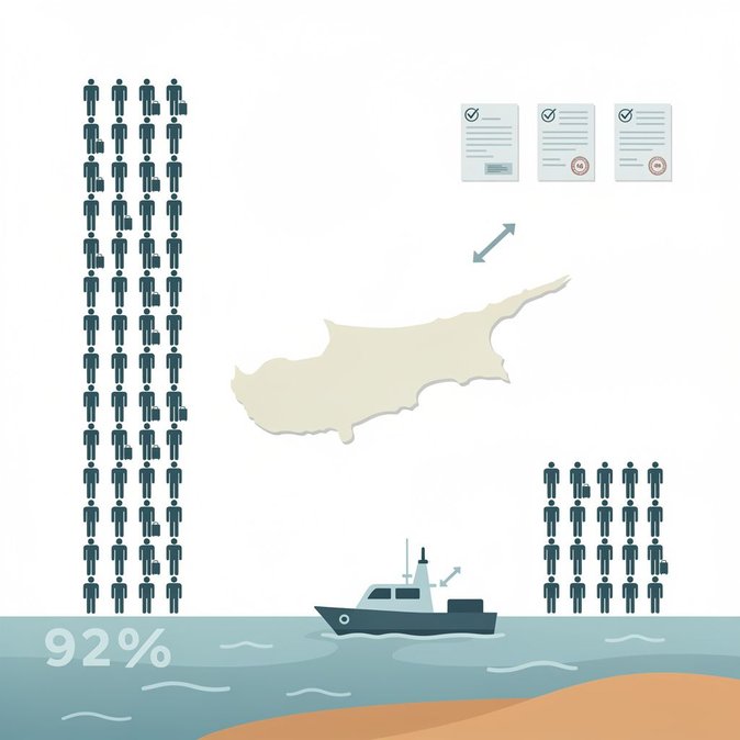 Chipre reporta una caída del 92 % en la llegada de migrantes irregulares desde 2022