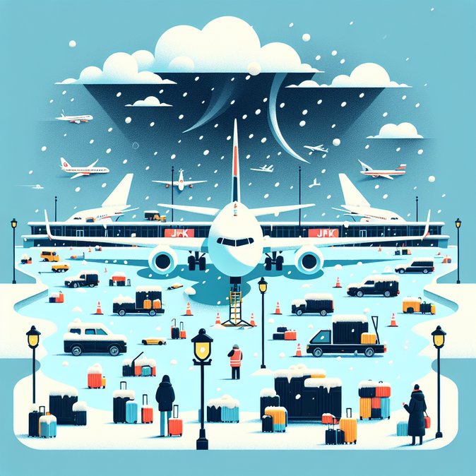 Snowstorm Causes Hundreds of Cancellations at New York-Area Airports