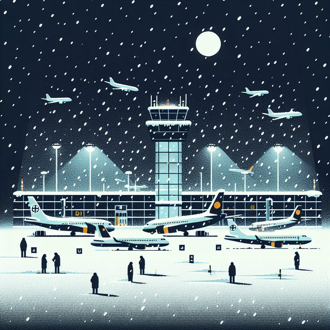 Snowstorm strands 600 passengers overnight on Munich airport tarmac