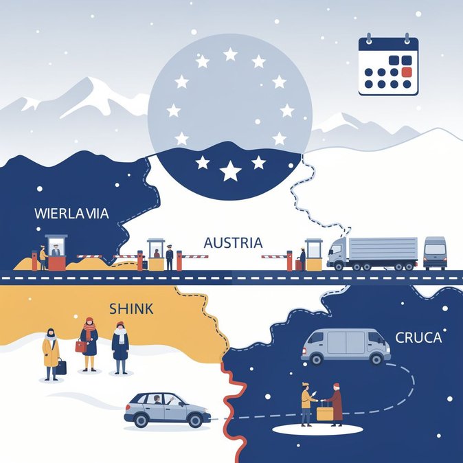 EU list confirms Austria’s internal Schengen border checks extended to 15 March 2027