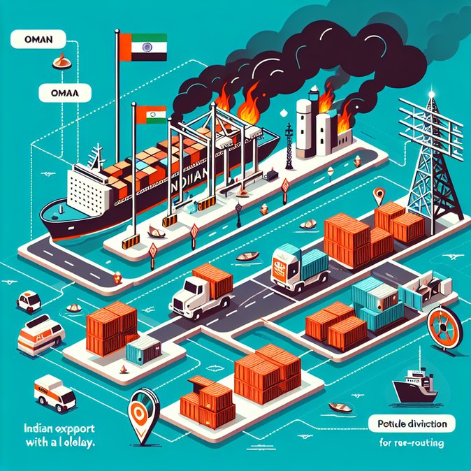 Drone strike ignites fires at Port of Fujairah; Indian logistics providers activate contingency routing