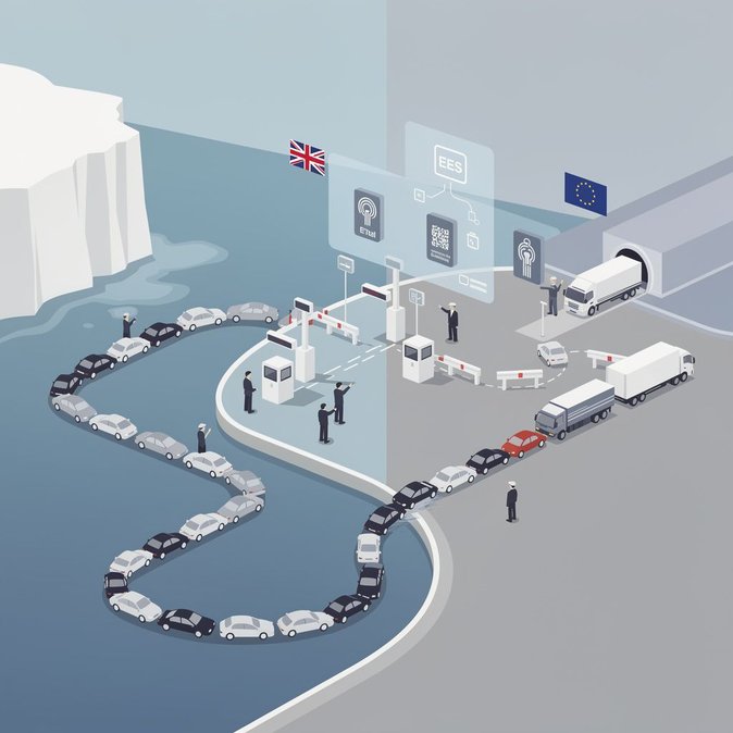 UK Presses France to Loosen EES Checks as Dover Warns of 12-Hour Queues