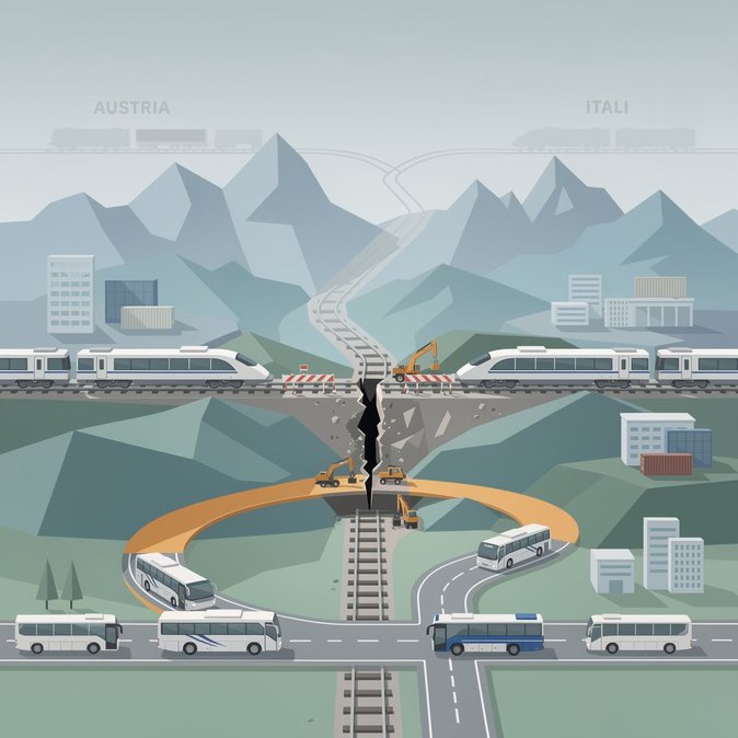 Two-week closure of the Brenner rail axis starts today, hitting Austria–Italy business links