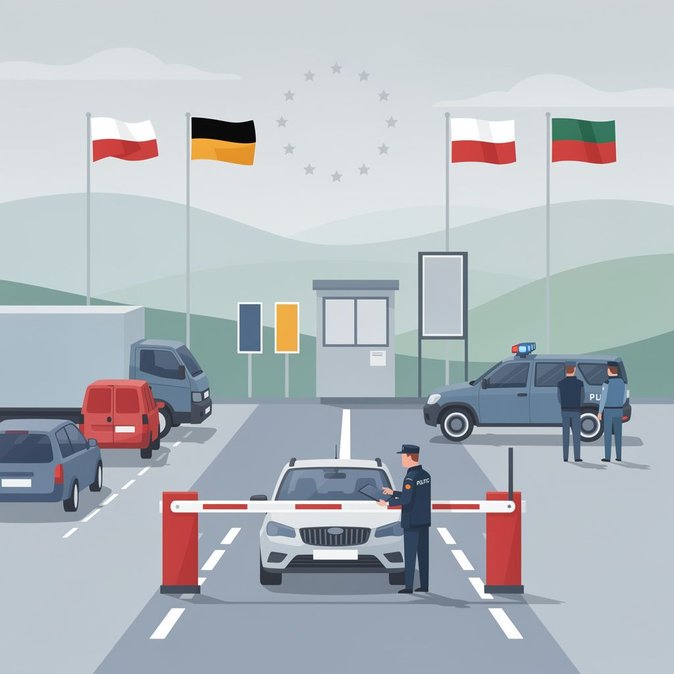 حرس الحدود يفحص 7,500 مسافر في يوم واحد مع استمرار الفحوصات المؤقتة مع ألمانيا وليتوانيا