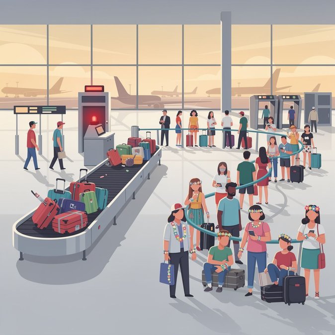 La avería en la cinta de equipajes del aeropuerto de Bruselas retrasa las salidas en pleno pico de la salida de Tomorrowland
