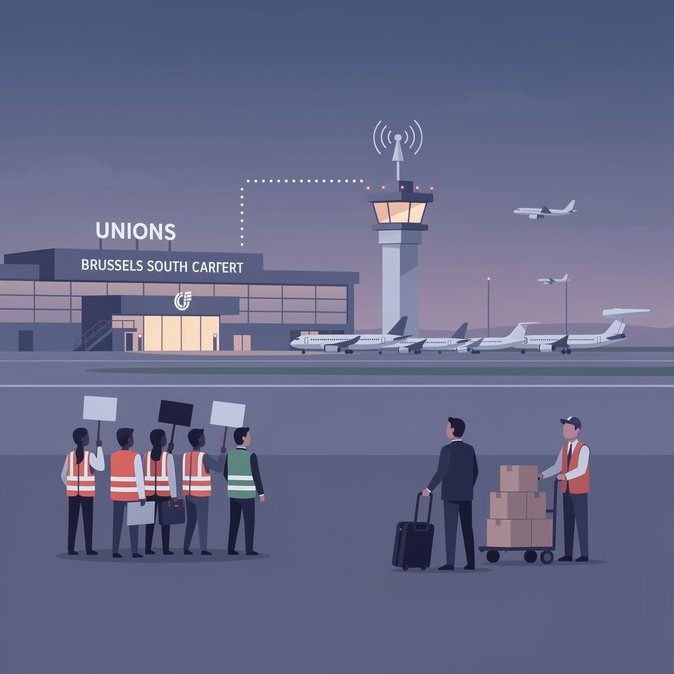 Air-traffic controllers suspend overnight strike at Brussels South Charleroi Airport