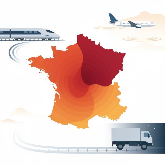 Record heatwave triggers transport curbs across 54 French departments