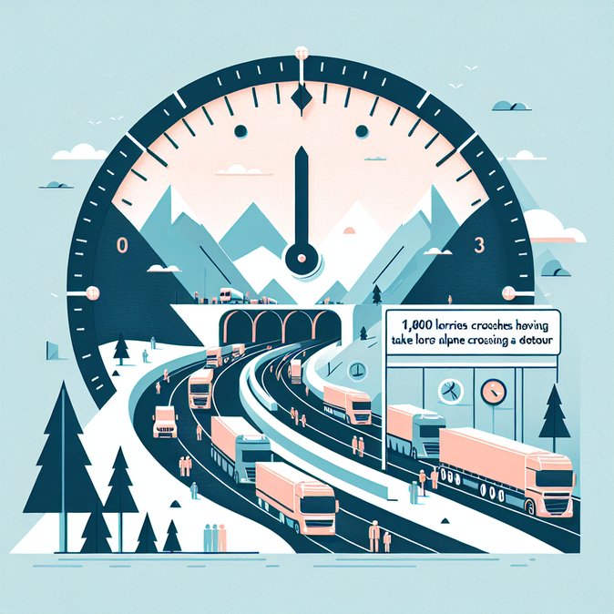 Mont Blanc Tunnel closes overnight 12-13 January, diverting freight between Italy and France