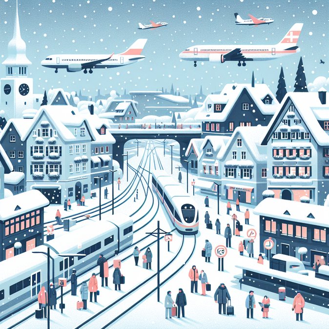 Snowstorm across Central Europe forces airlines to cancel Munich–Vienna and Munich–Graz flights