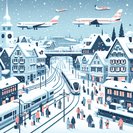 Snowstorm across Central Europe forces airlines to cancel Munich–Vienna and Munich–Graz flights