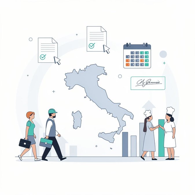 Italia lanza nuevo ‘Decreto Flussi’ de tres años que autoriza 500,000 permisos de trabajo, la mayor cuota hasta la fecha