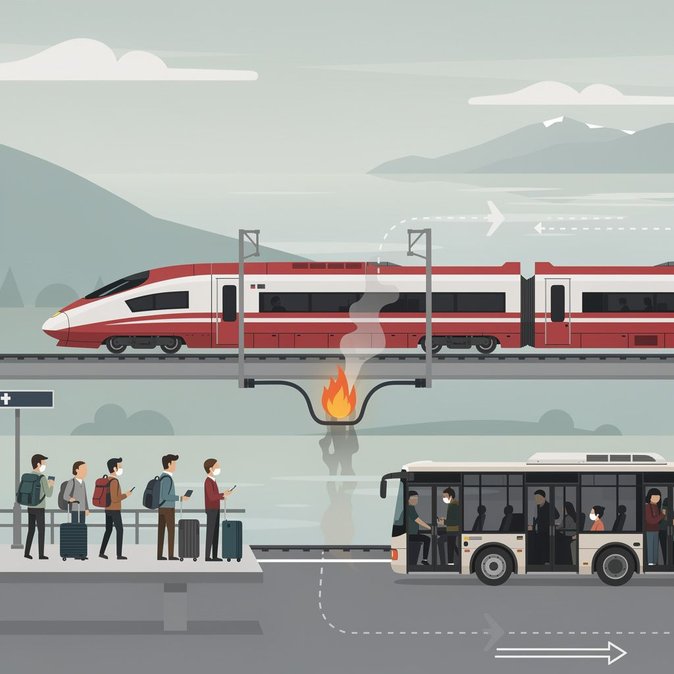 Arson Attack Halts Lausanne–Yverdon Rail Line, Disrupting Swiss Domestic and International Connections