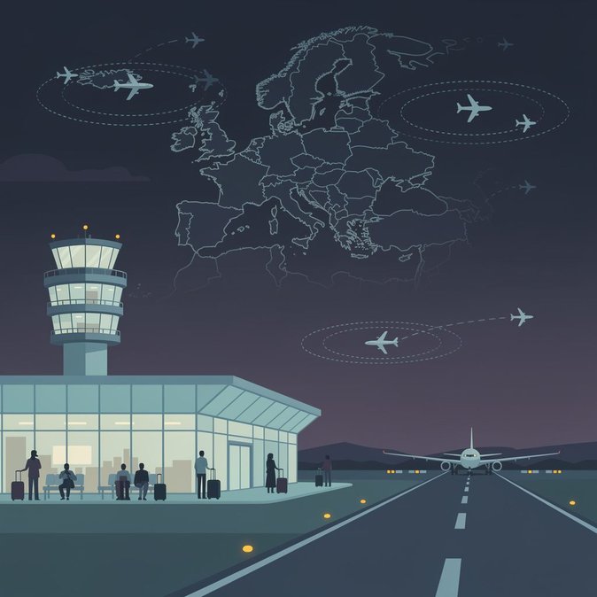 Night-Shift Air-Traffic-Controller Strike Continues to Disrupt European Flights