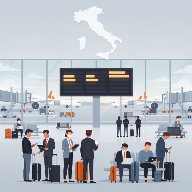 Nation-wide 24-hour air-transport strike paralyses Italian skies