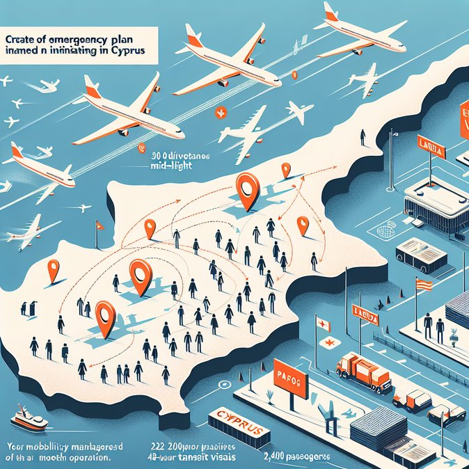 ‘Estia’ Emergency Plan Shelters 2,400 Passengers After 30 Israel-Bound Flights Divert to Cyprus