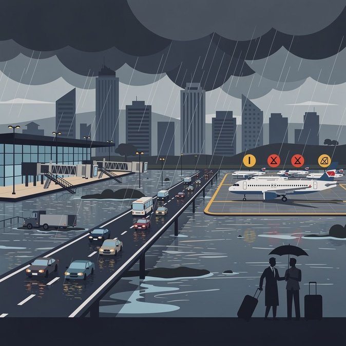 Severe São Paulo storm forces flight cancellations and disrupts urban mobility
