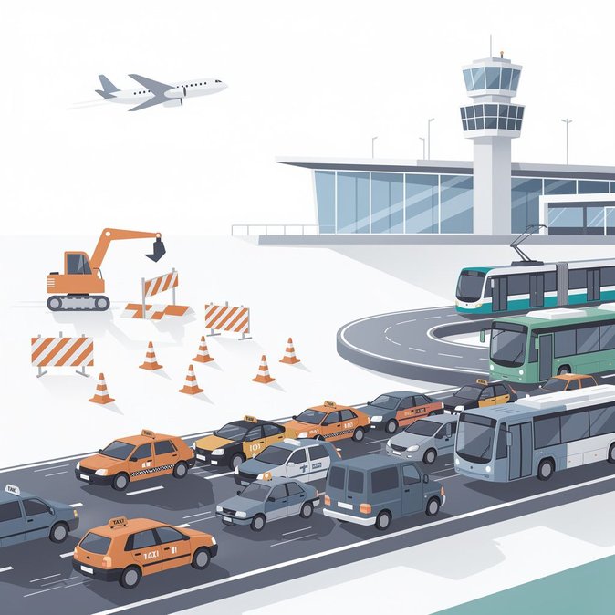 Reconstruction of Aviatická Intersection Triggers Peak-Hour Delays to Prague Airport