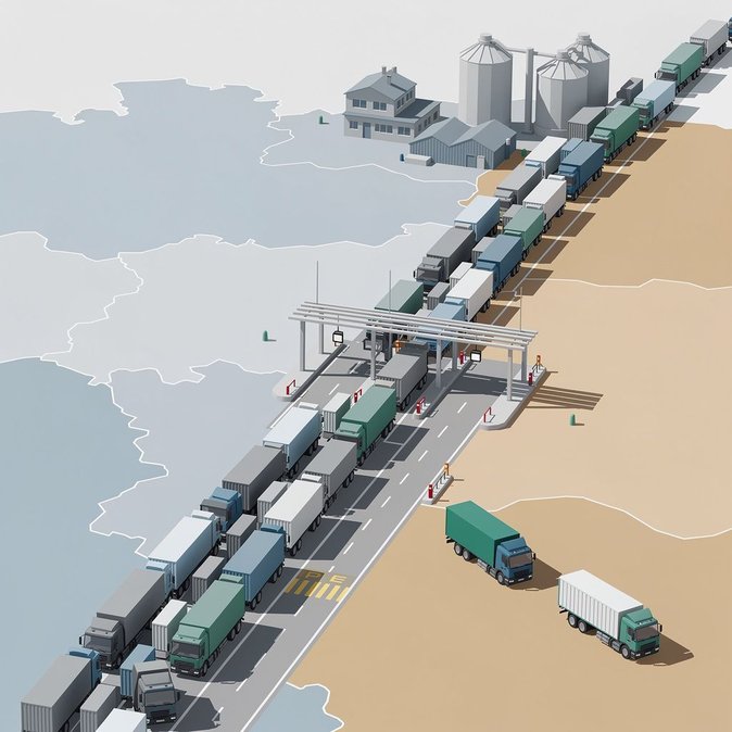 Engorgement des camions à Rava-Ruska–Hrebenne atteint 62 heures — Les chaînes d'approvisionnement alertées sur des répercussions pouvant durer une semaine