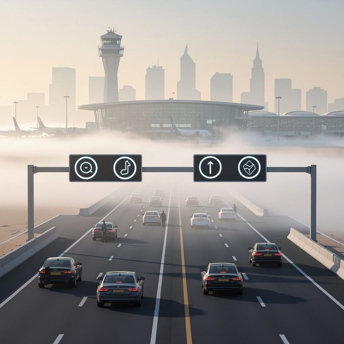 Variable speed limits resume on Abu Dhabi highways amid fog alerts near Zayed International Airport