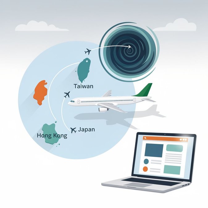 EVA Air issues typhoon advisory for Hong Kong–Japan/Taiwan network